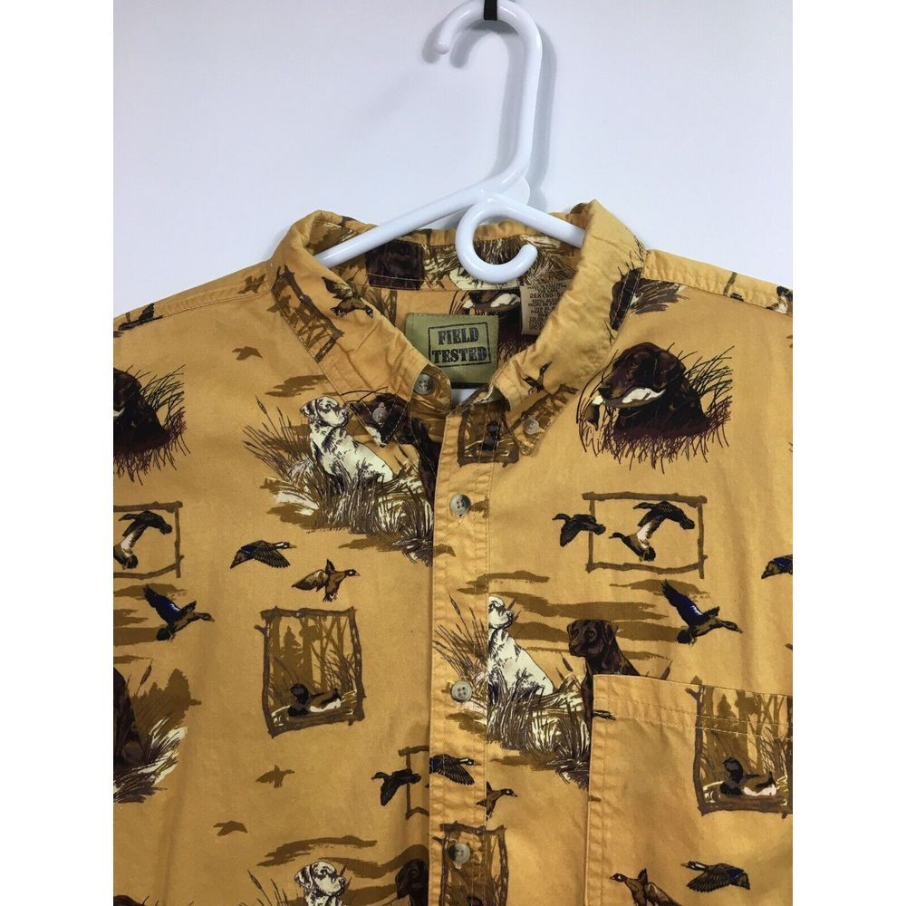 Vintage Outdoor‎ Life Field Tested Labrador Duck Hunt Mens Shirt Sz 2XL (50/52)